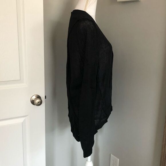 14th & Union Black Cardigan w/ Split Back - Picture 4 of 7